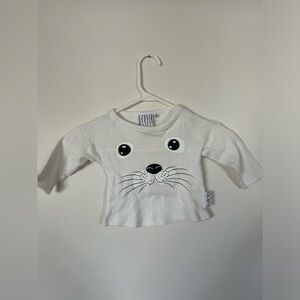 6Sticks 3-6 Month Seal Long Sleeve White